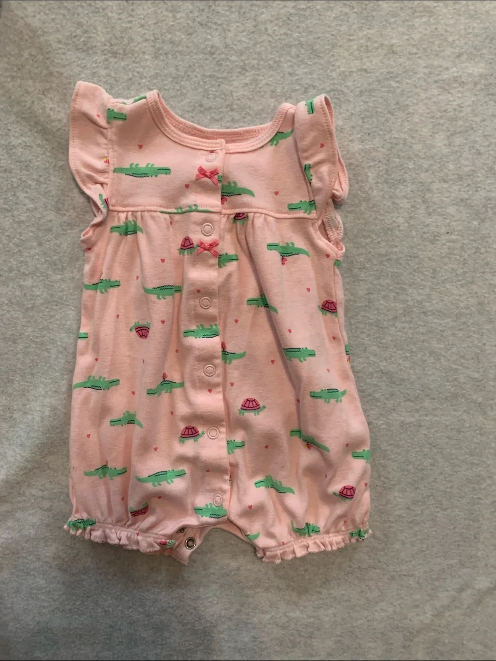 Carter's Baby Girls Mixed Pink, Gray, Red, White One-Piece Lot